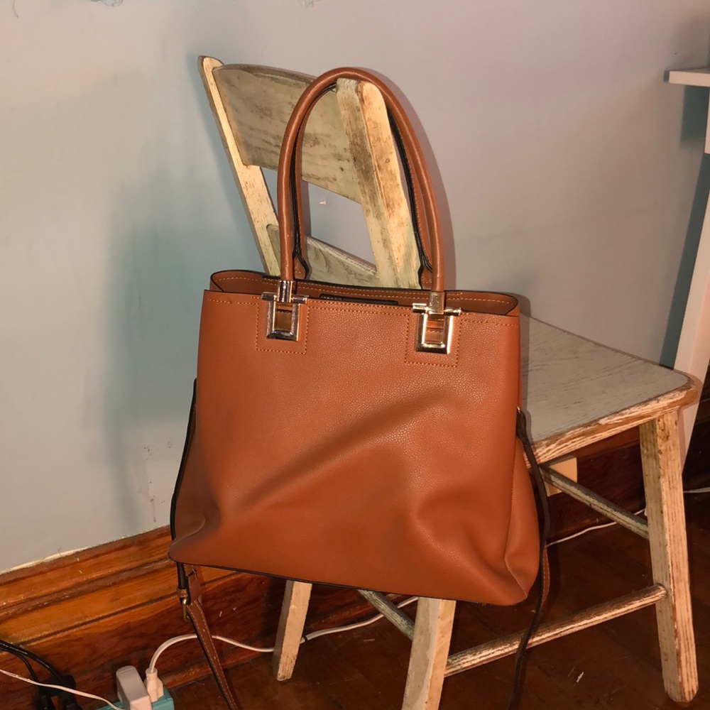 Brown leather purse